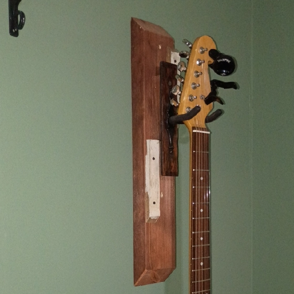 Elegant Wooden Guitar Wall Hook